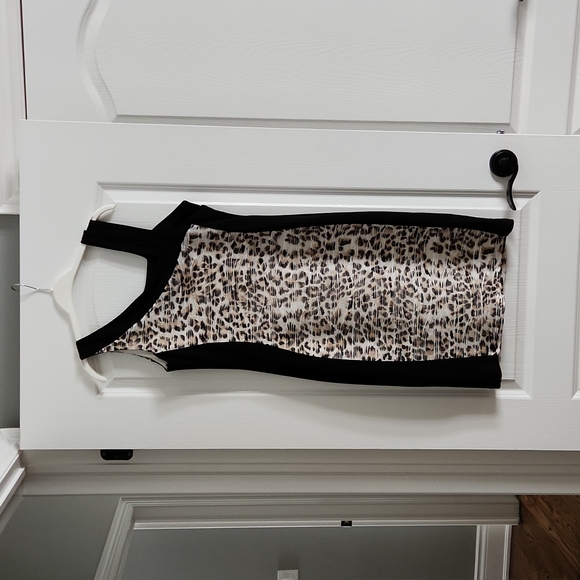 Frank Lyman Size 10 Leopard print dress with side zipper - Picture 2 of 9